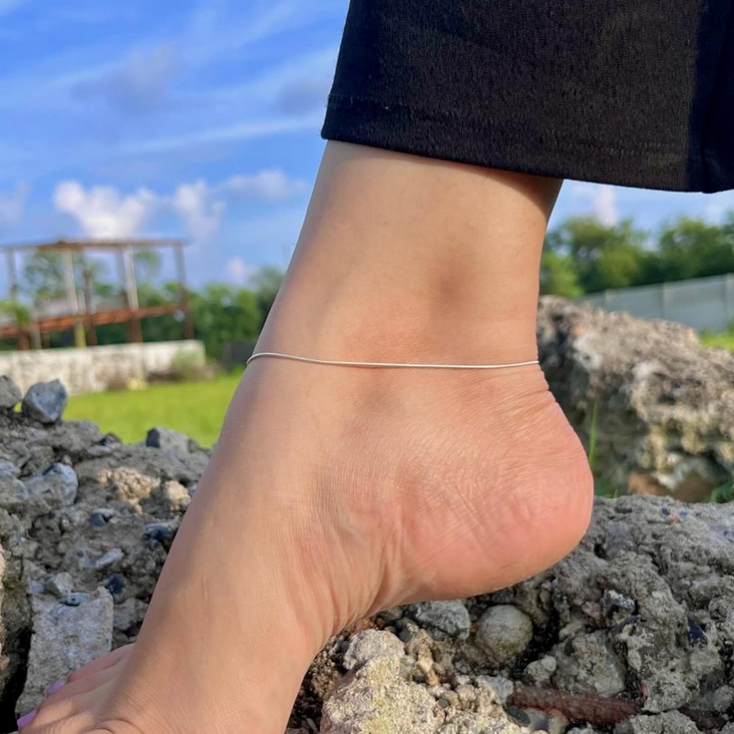 Ethereal Hevil Silver Anklet